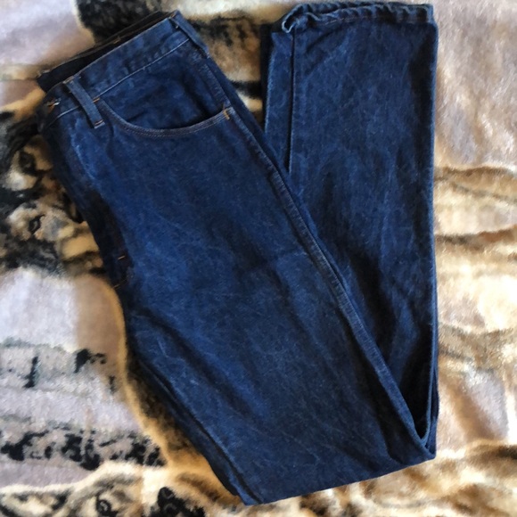 Rustler men’s size 34x36 dark blue jeans EUC - Picture 2 of 7